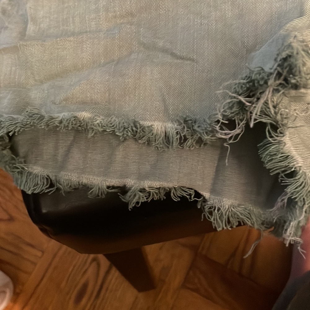SAGE GREEN BLANK NYC JEAN SHORTS - Picture 3 of 4